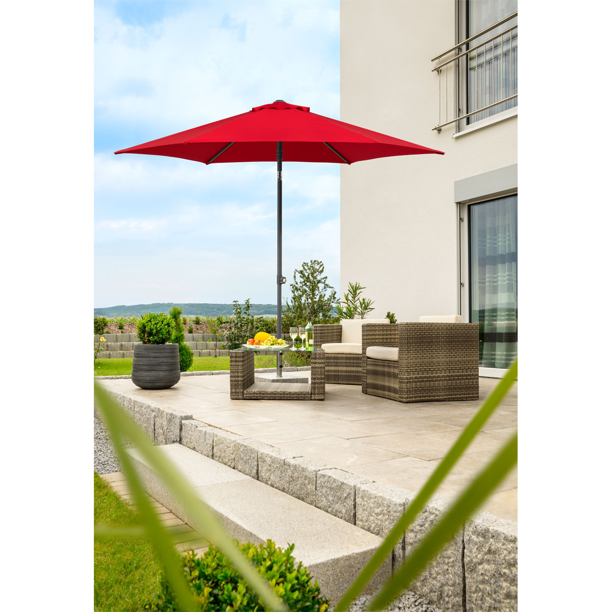 Schneider Schirme Sonnenschirm Sevilla Durchmesser 270 cm rot Bild 3