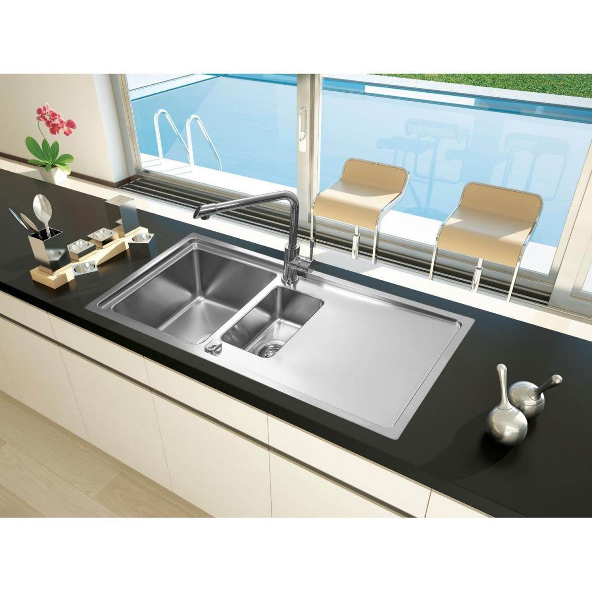 Respekta Chicago Edelstahlspüle CHICAGO100X50 100 x 50 cm Bild 6