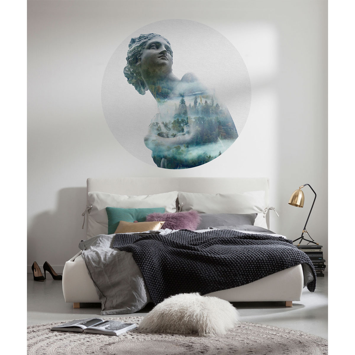 Komar  Selbstklebende Vlies Fototapete rund Gaia Durchmesser 125 cm