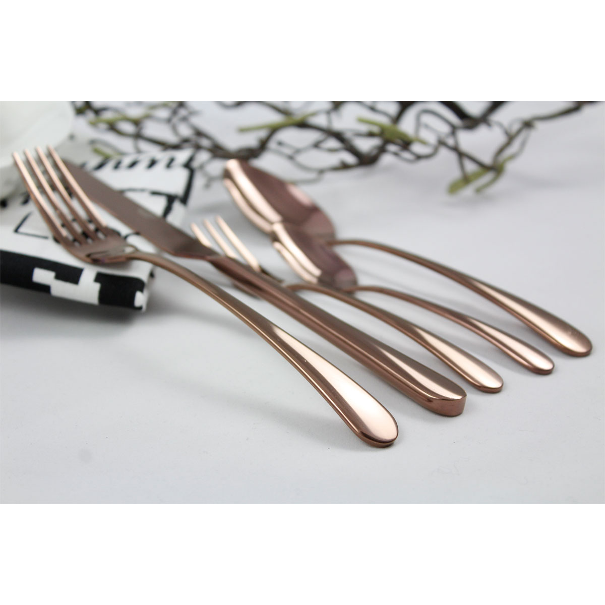 Mulex Besteckset „Astoria“ Kupfer poliert, 20-teilig, im Geschenkkarton Bild 5