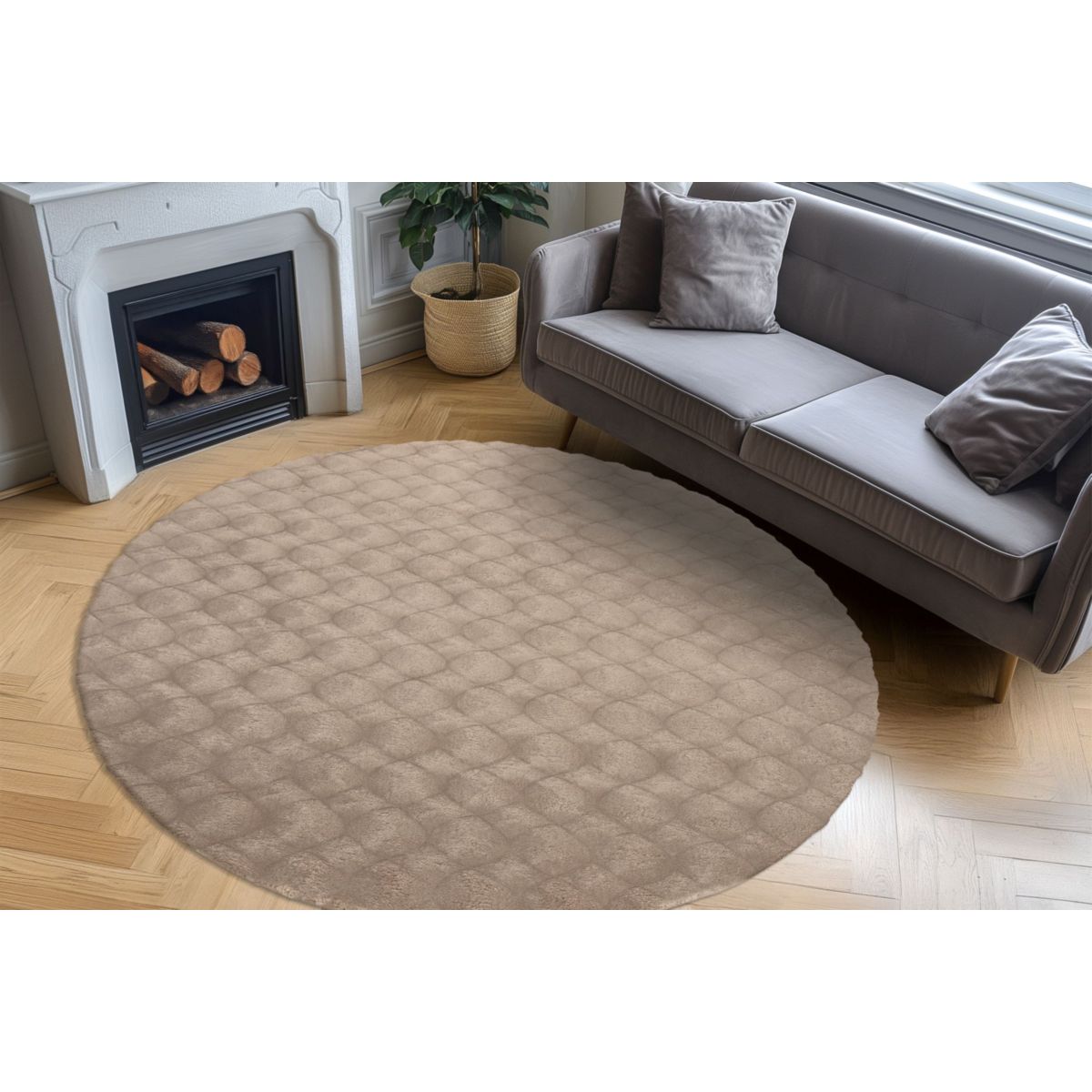 Royal Glow 825 Taupe 120cm x 120cm Bild 4