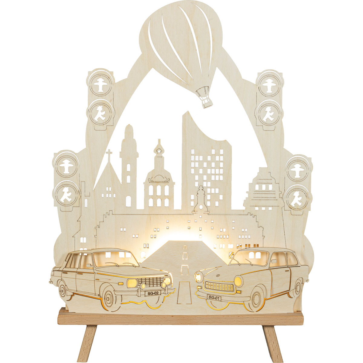 Dekoleuchte-Spitze Trabant und Wartburg