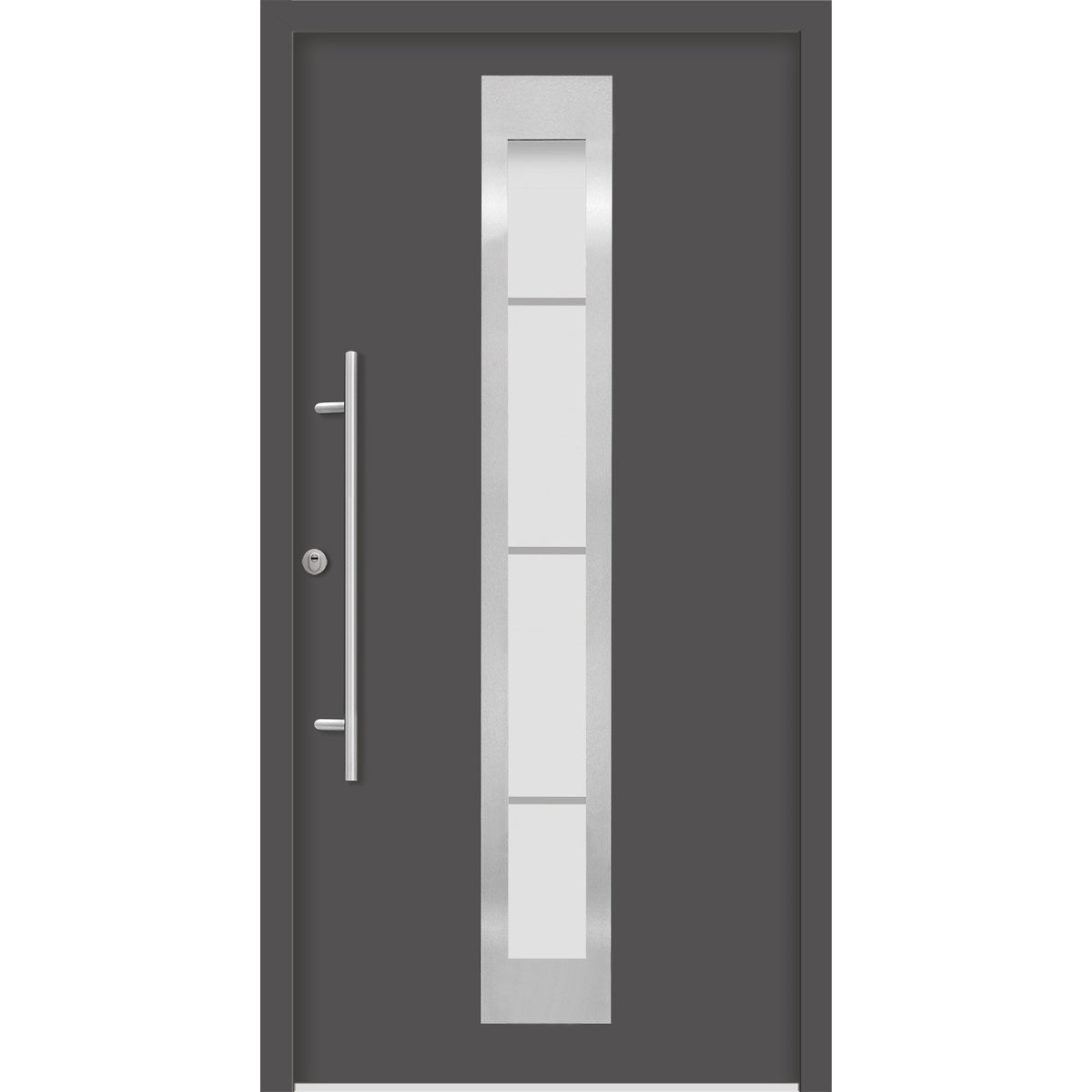 SplenDoor  Premium-Haustür Passivedoor Malmo RC2 energiesparend einbruchsicher anthrazit 100 x 200 cm links Bild 1