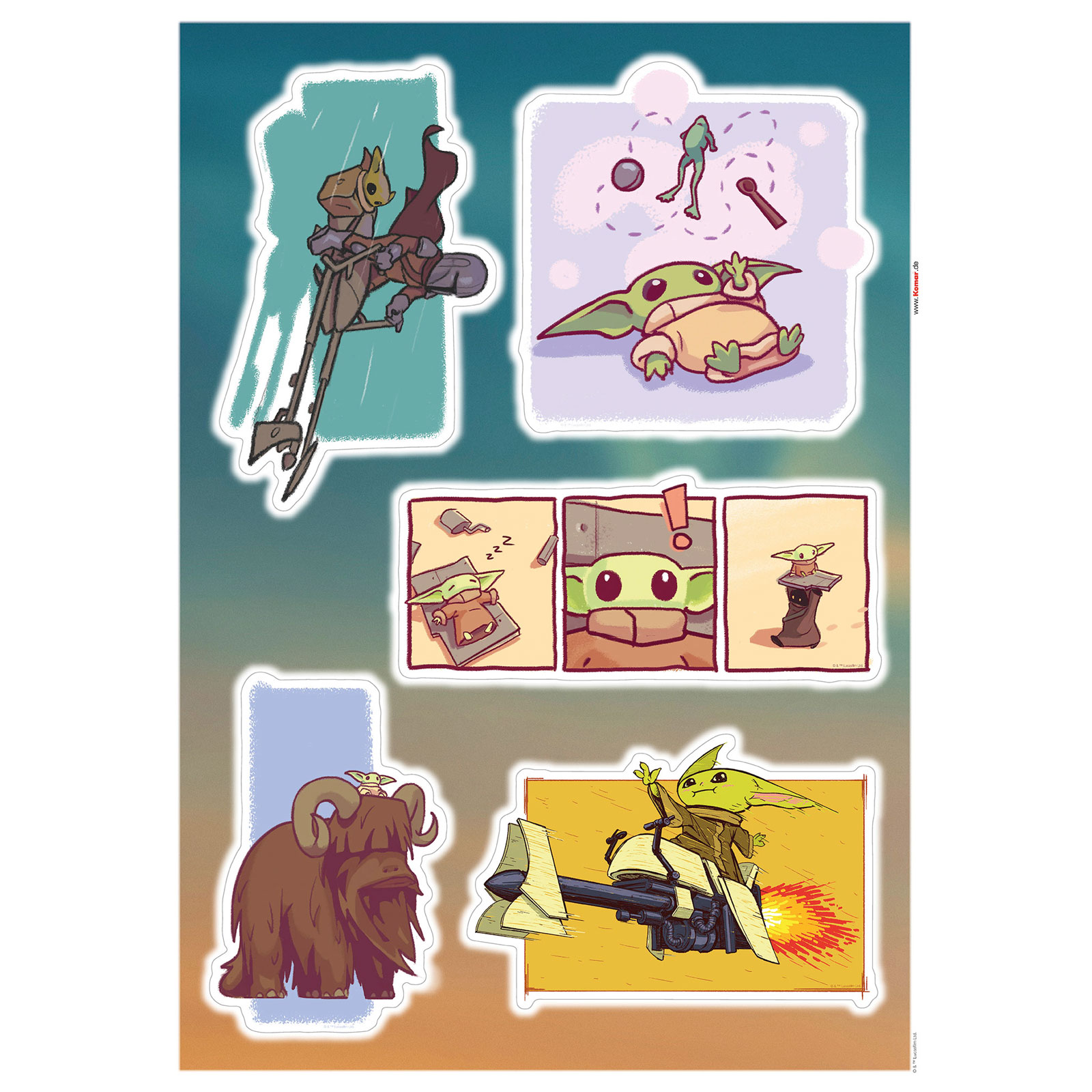 Komar  Wandtattoo Mandalorian Funny Grogu 50x70 cm Bild 2