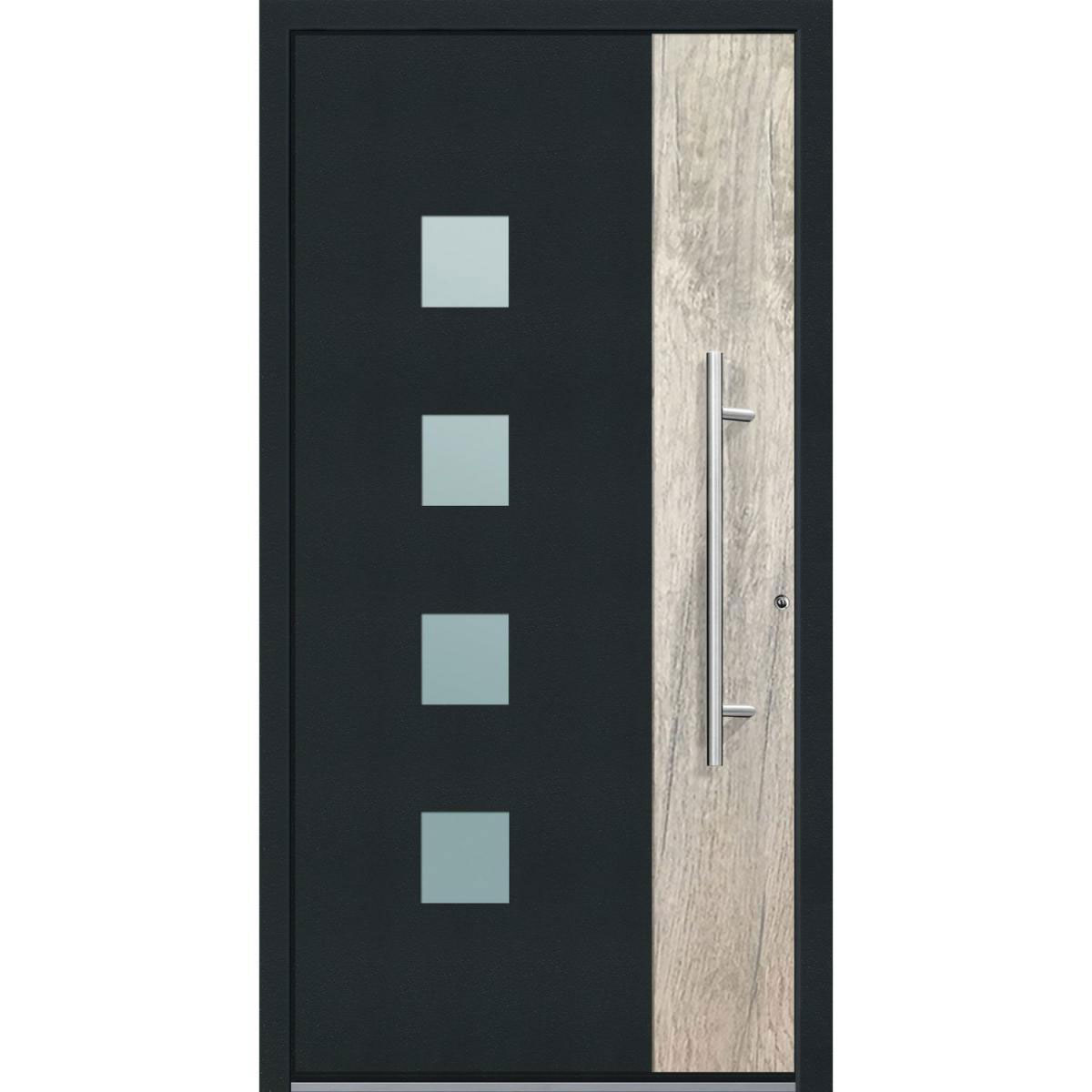 Aluminium Sicherheits-Haustür Messina Superior 60 mm anthrazit 110 x 210 cm Anschlag rechts inkl Griffset Bild 1