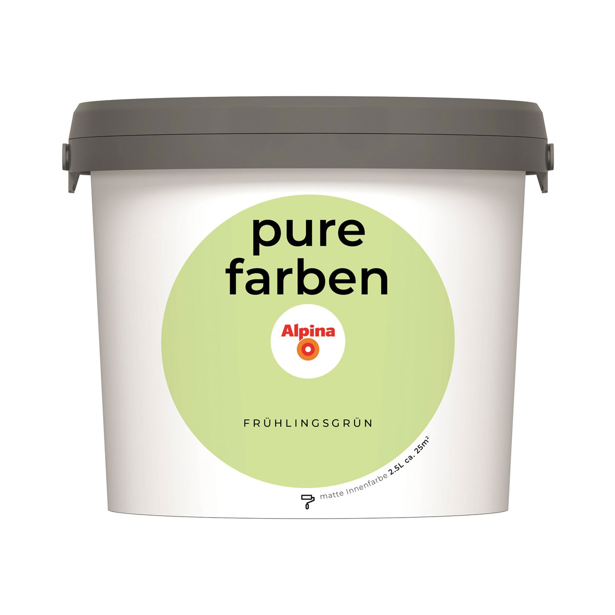 Alpina Innenfarbe pure farben 2,5 L Frühlingsgrün matt Bild 1
