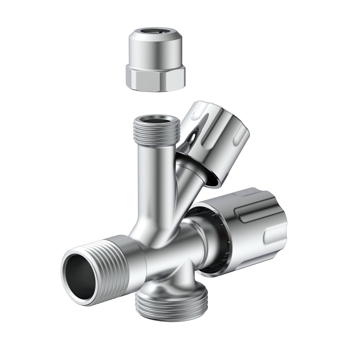 Kirchhoff Geräteanschluss-Eckventil 1/2"x3/4"x3/8" AG Bild 4