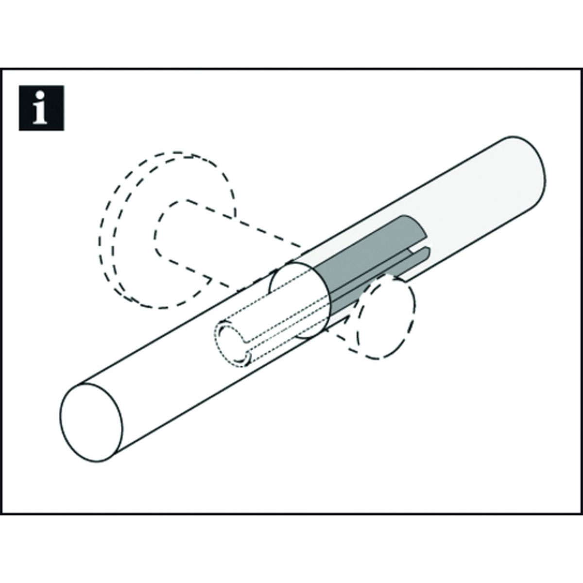 Gardinia Verbinder für Gardinenstangen mit Durchmesser 25 mm weiß Bild 2