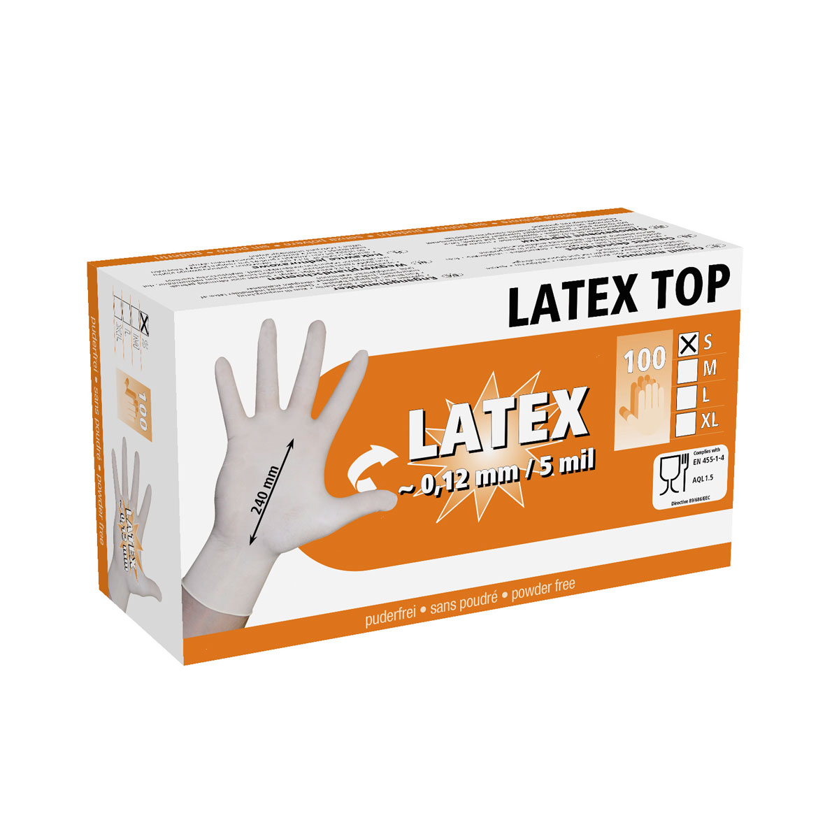 Einmalhandschuhe Latex Top Größe XL weiß 100 Stück Bild 1