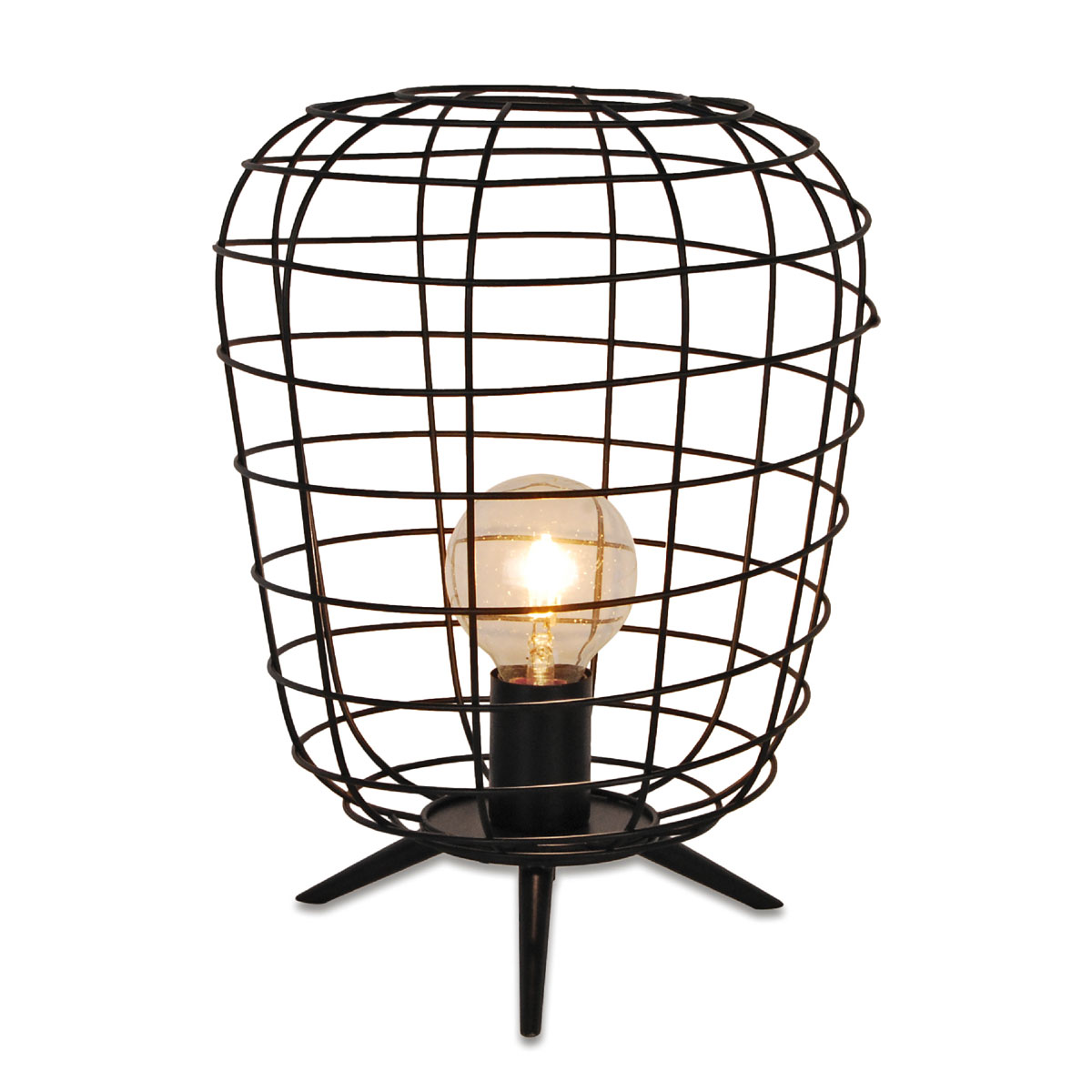 Flector Tischleuchte Faraday Metall Schwarz