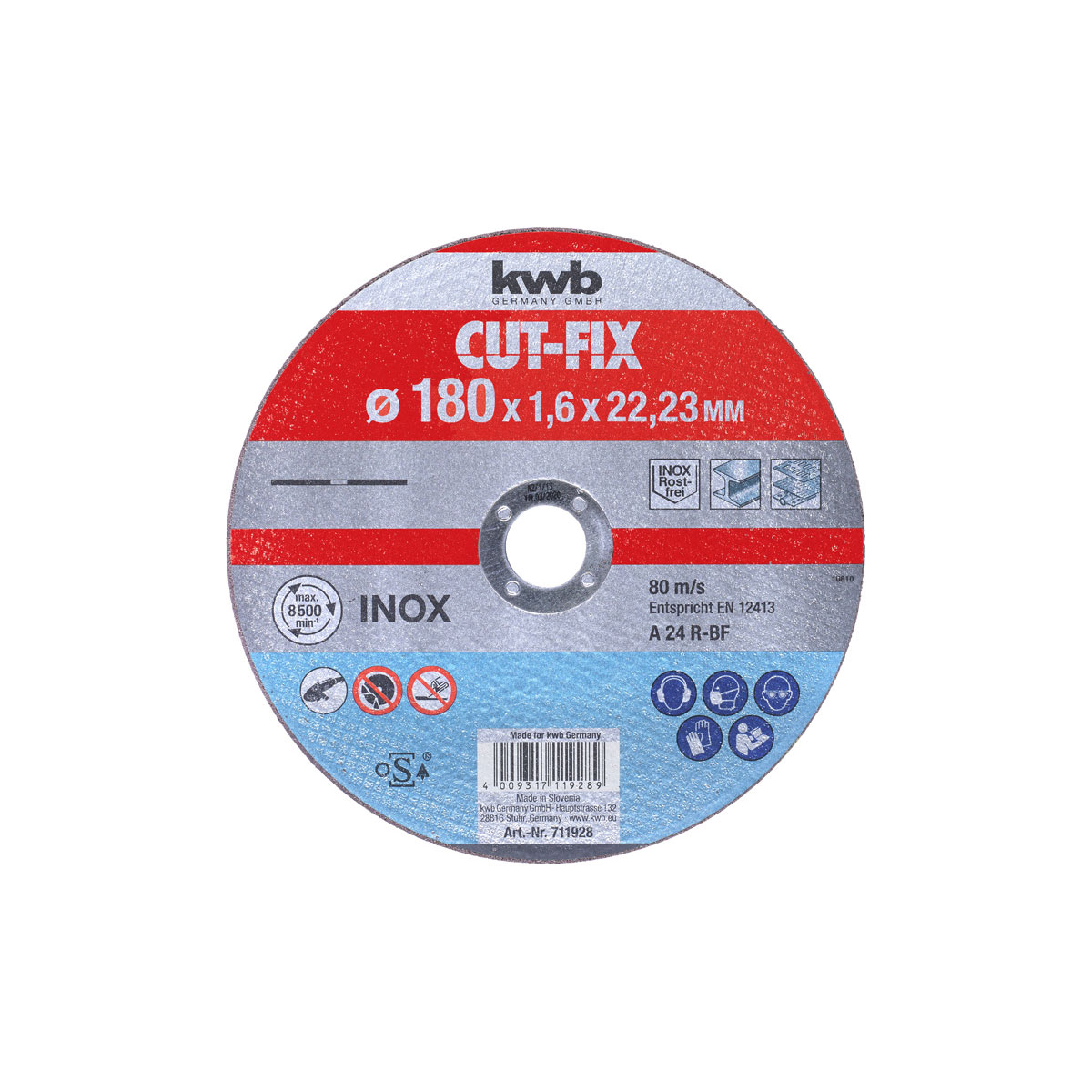 kwb  Trennscheibe Cut Fix extra dünn Metallbearbeitung Durchmesser 180 mm Bild 1