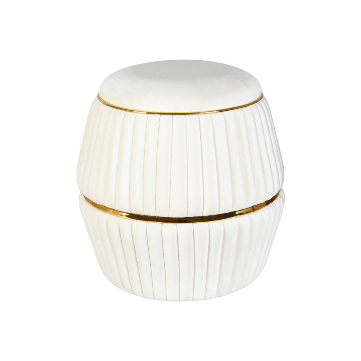 Hocker Doric 225 elfenbein gold Bild 2