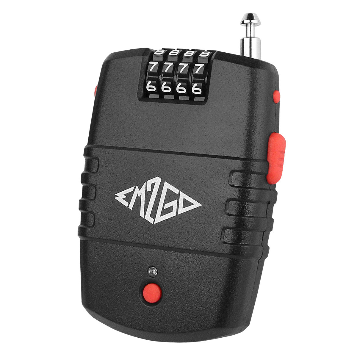 EM2GO 4-Stelliges Kombinations-Kabelschloss mit Alarm, für E-Scooter und Fahrrad