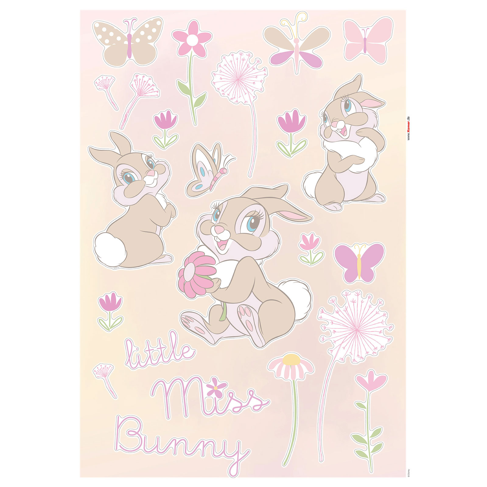 Komar  Wandtattoo Little Miss Bunny 50x70 cm Bild 2