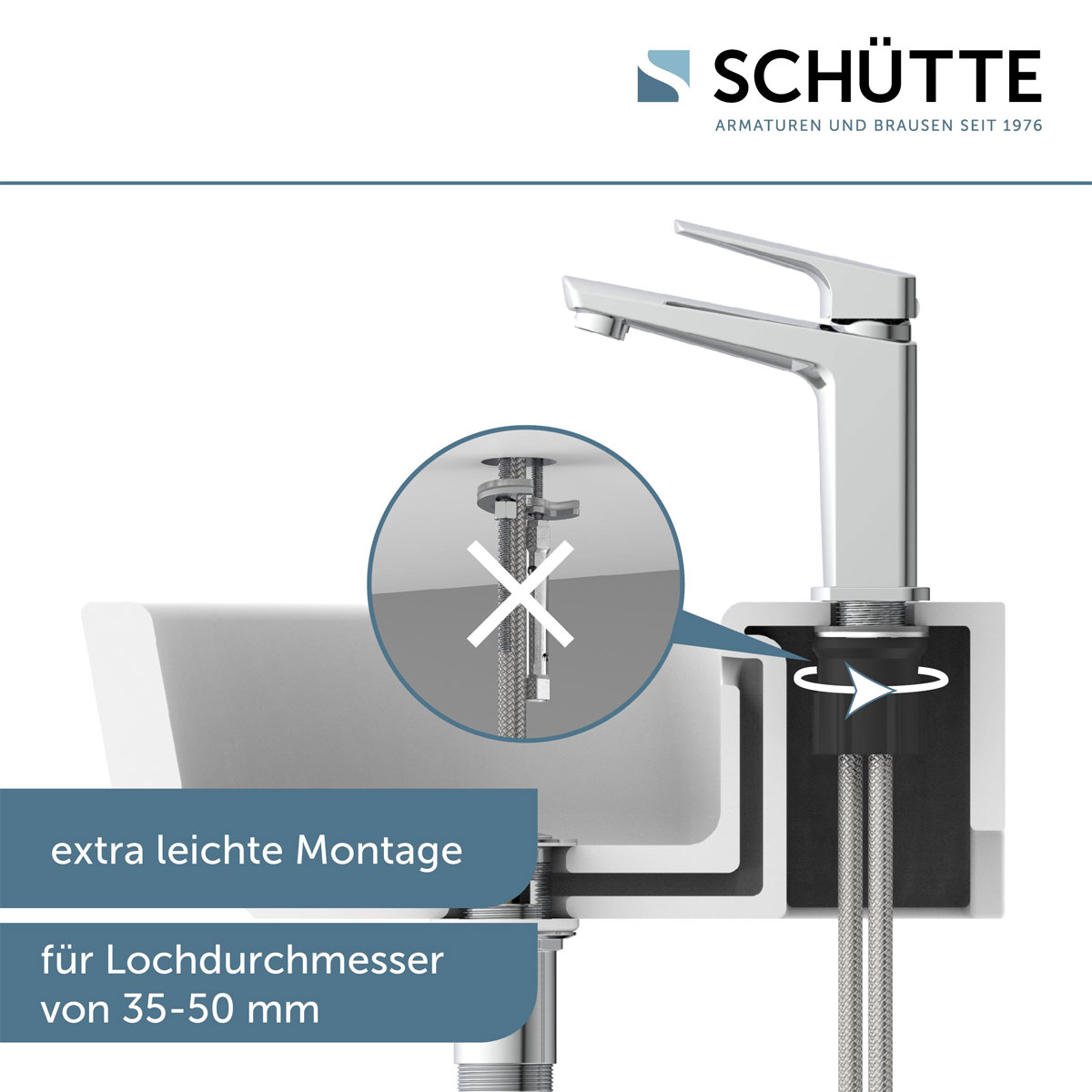 Schütte  WT-Armatur Raven,chrom,Kartusche mit Bild 7