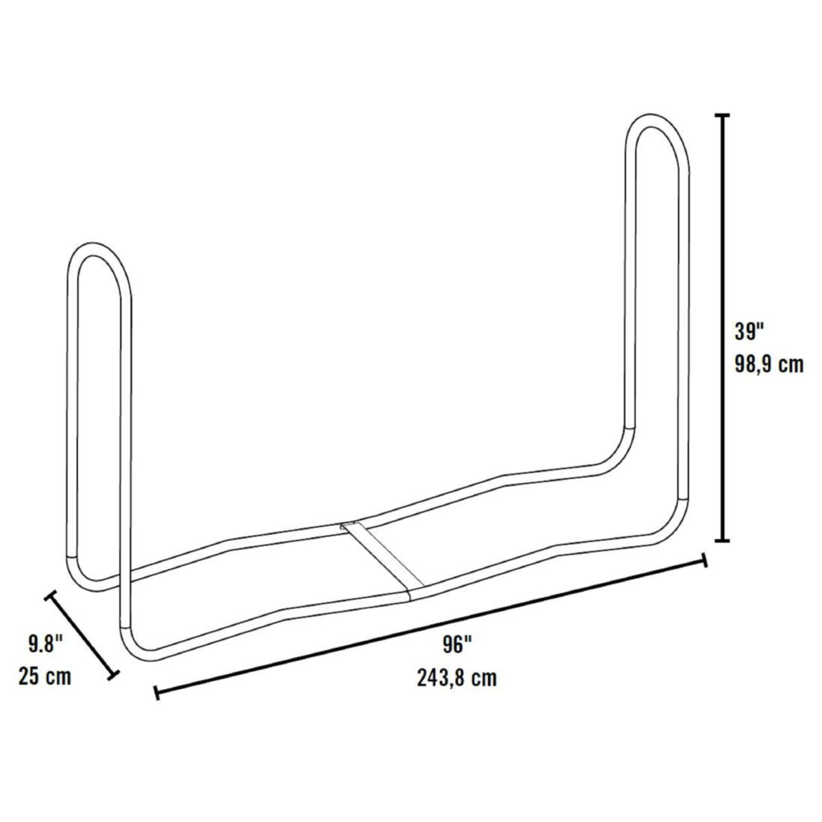 ShelterLogic Kaminholzregal Traglast 550 kg 25x243,8x98,9cm Bild 4