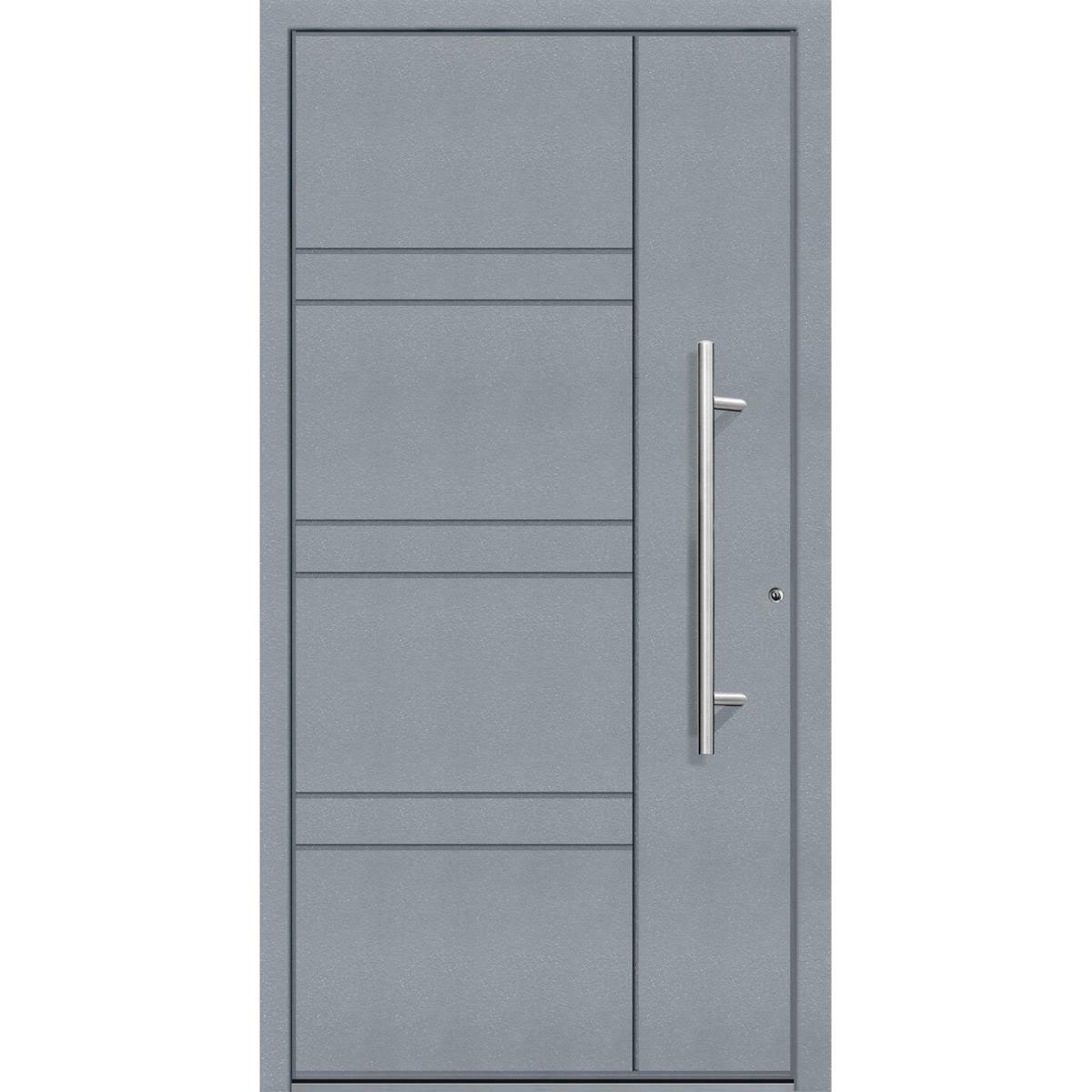 Aluminium Sicherheits-Haustür Cagliari Superior 60 mm grau 100 x 210 cm Anschlag rechts inkl Griffset Bild 1