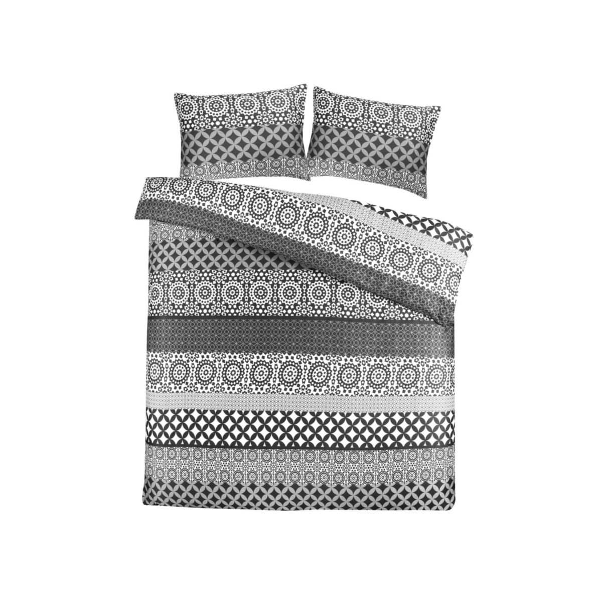 Bettwäsche Stereo 125-GB Schwarz / Weiß 225cm x 225cm Bild 2