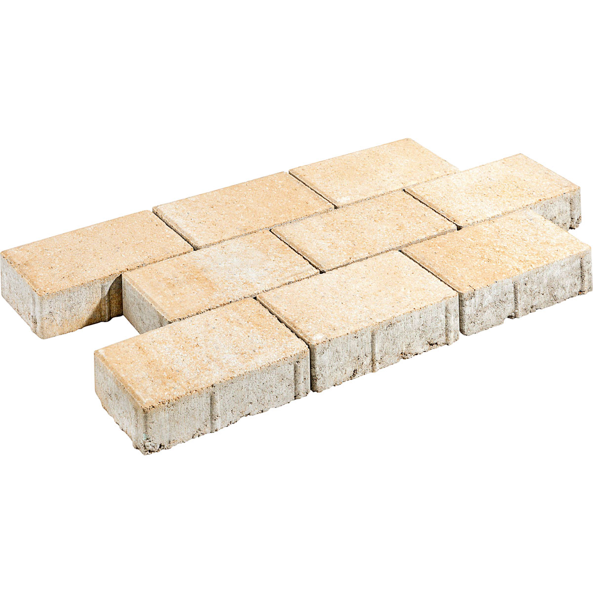 Lusit  Pflasterstein Rechteck Sahara-weiss-Melange mit Fase