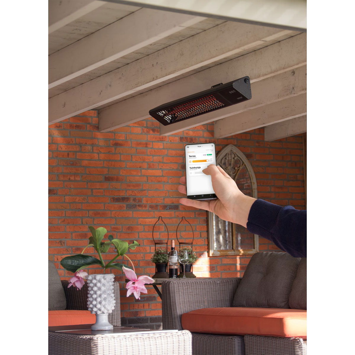 SUNRED Sundred Wandheizstrahler Triangle Dark 2500 Watt 9 Stufen Bild 5