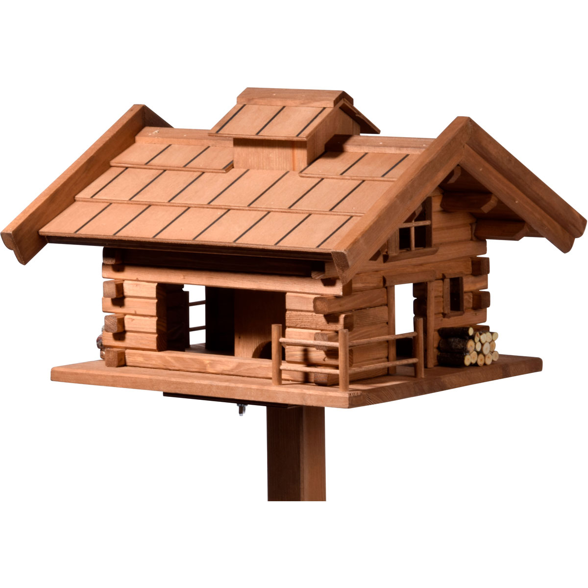 dobar Vogelfutterhaus Tirol 37 x 37 x 117 cm braun