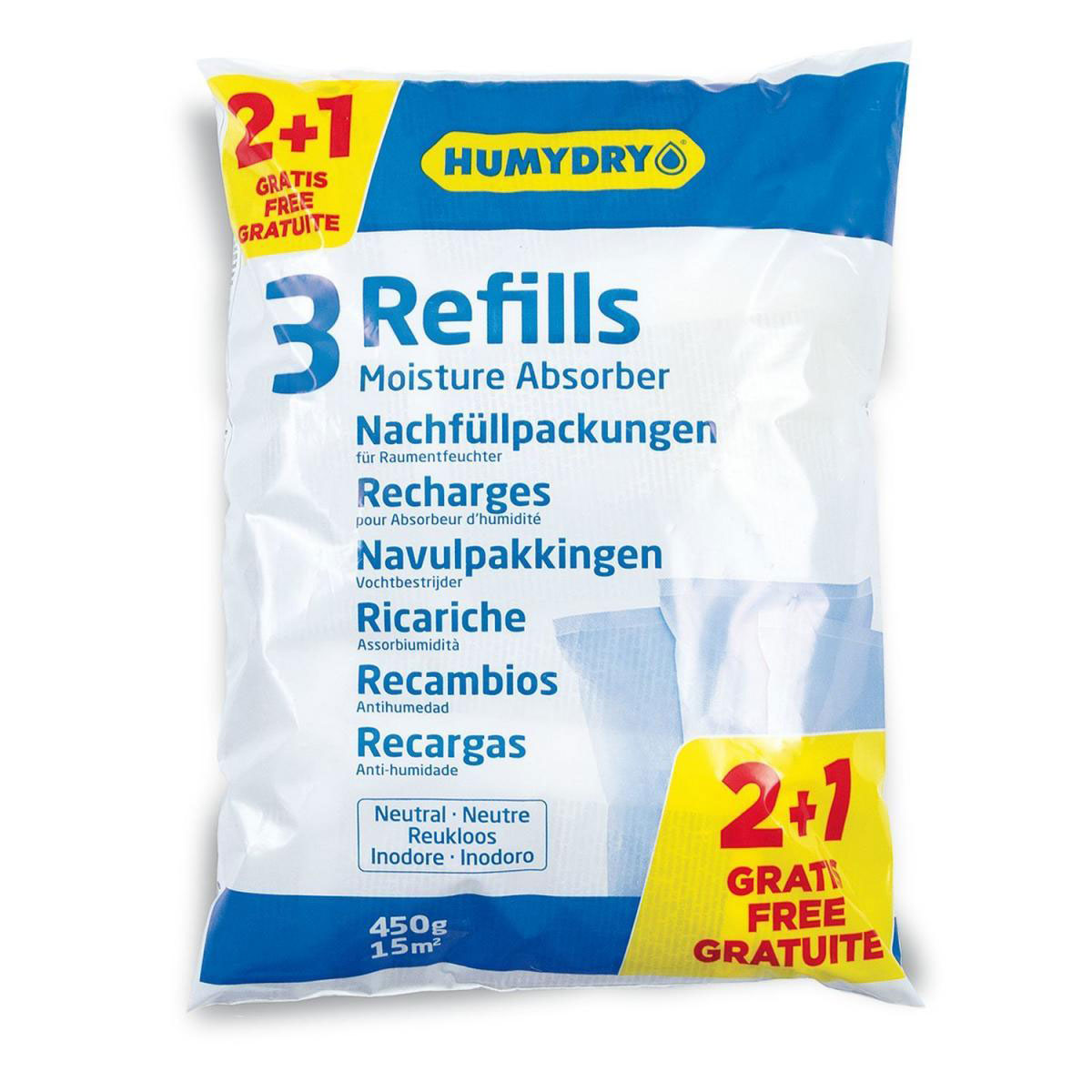 Germany product data sample: Humydry Nachfüllpackungen 3 x 450g geruchsneutral