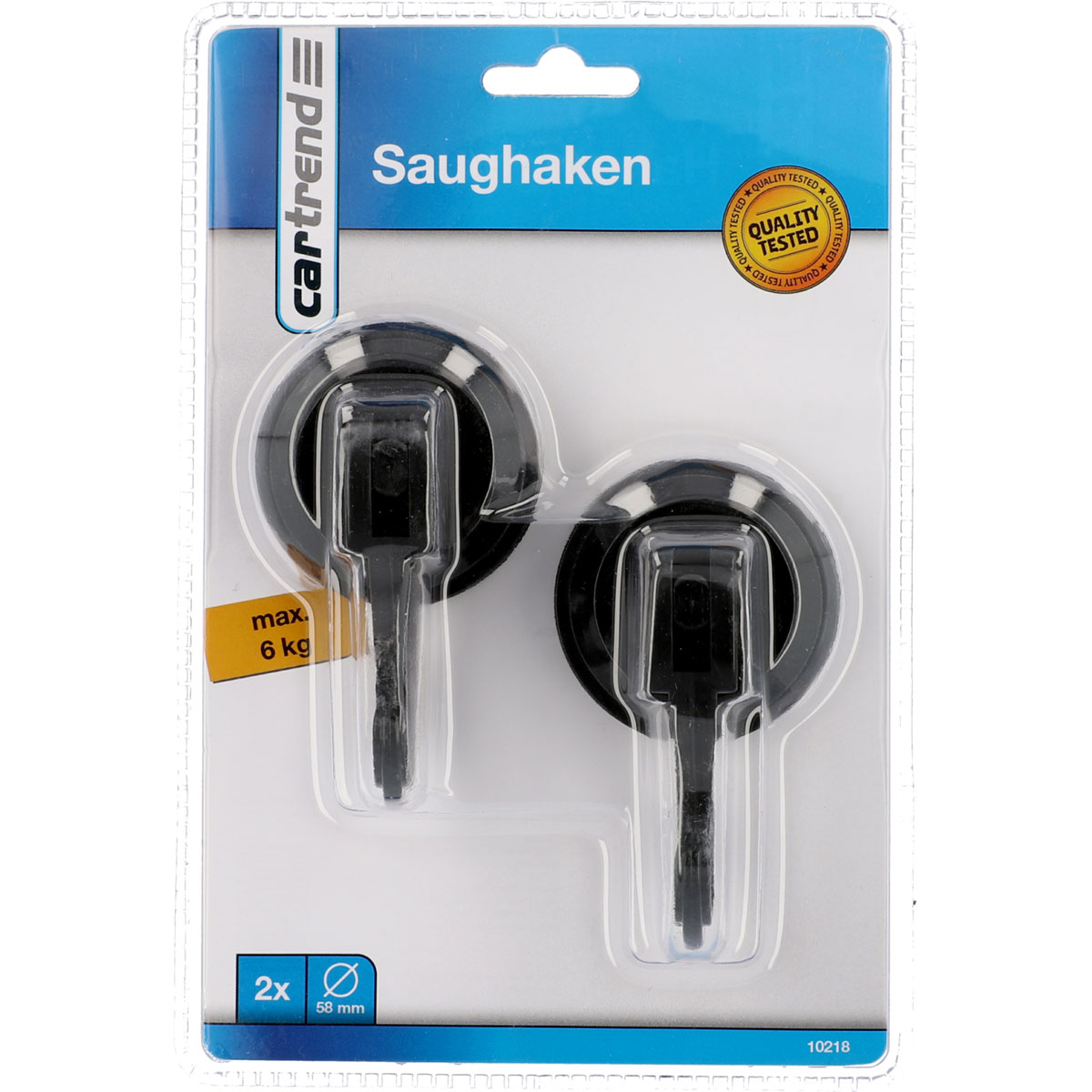 Cartrend  Saughaken schwarz 4 kg 2 Stück