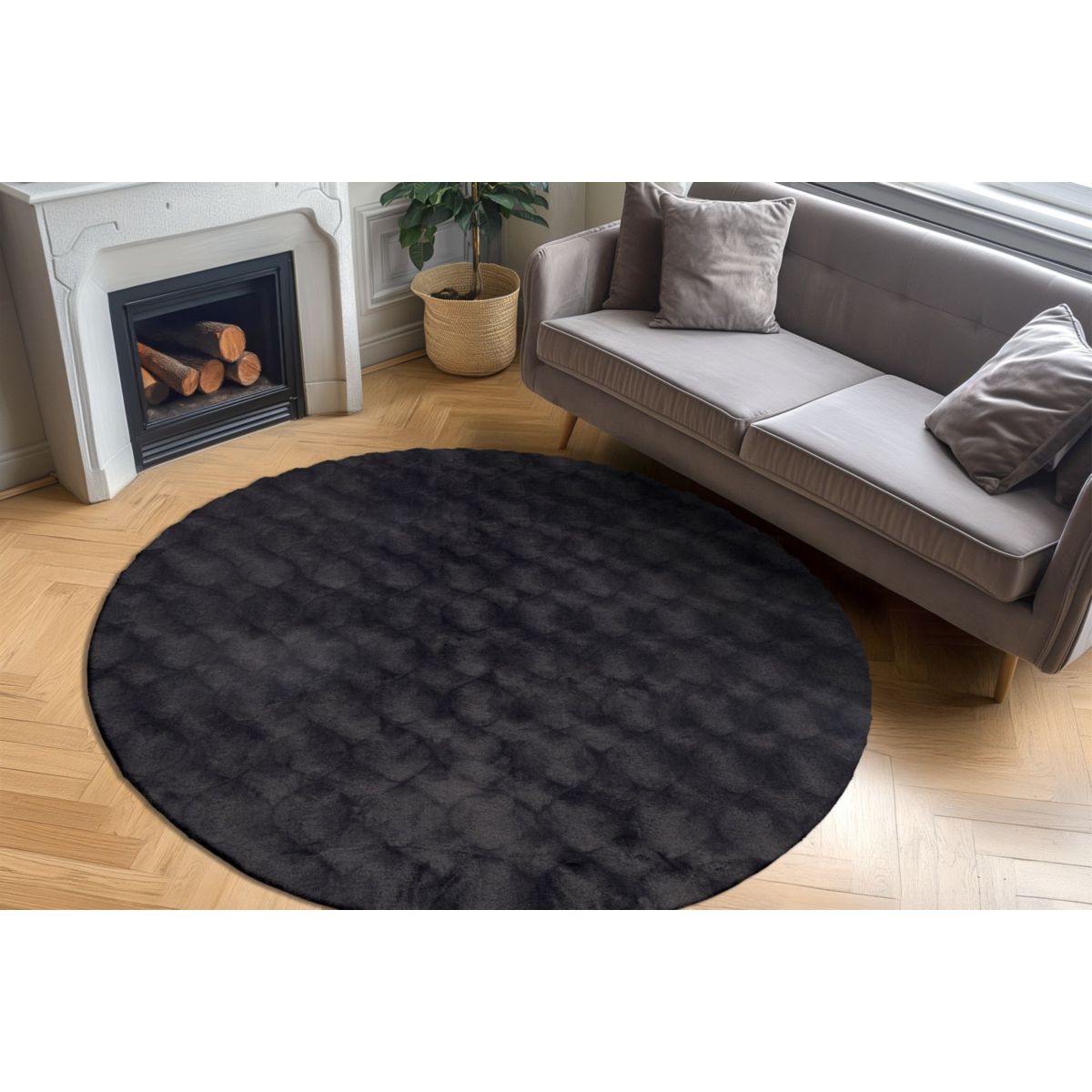 Royal Glow 825 Anthrazit 120cm x 120cm Bild 4