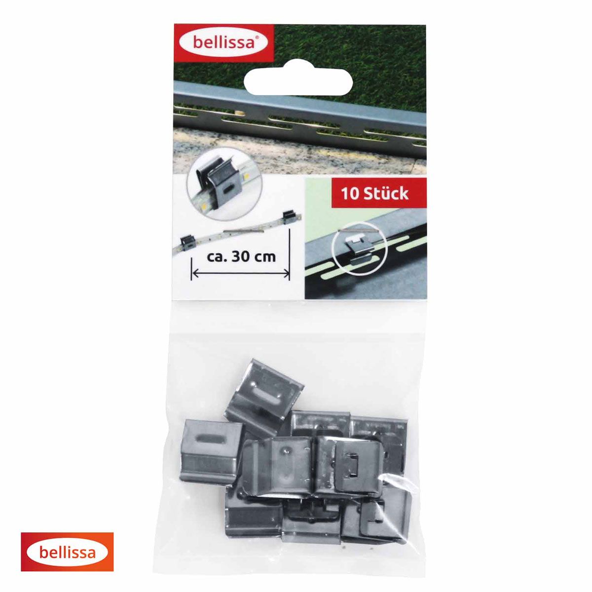 Kabelclip für Rasenkante HighLIGHT 16 x 9 x 1,5 cm 10 Stück Bild 4