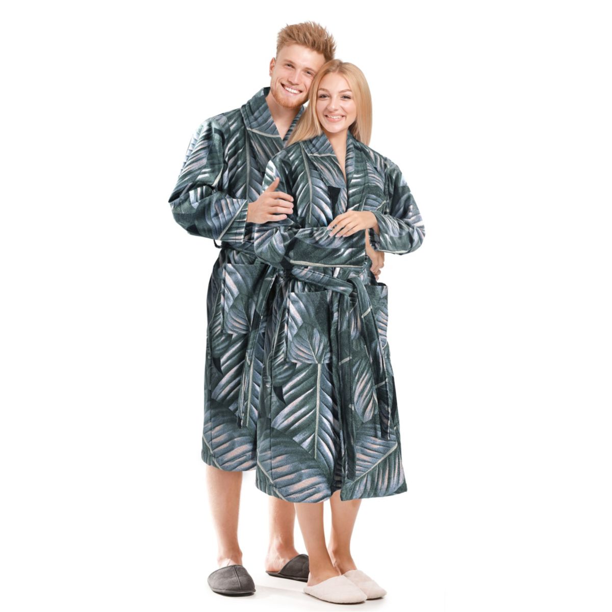 Bademantel Tropical 125 Schwarz / Grün L Bild 3