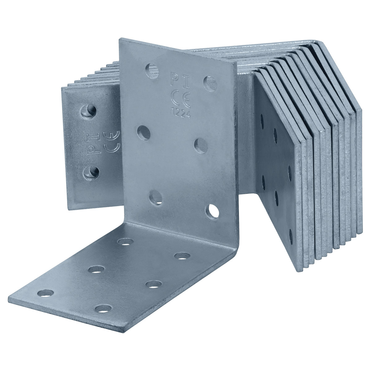 Suki Winkelverbinder Holz verzinkt 60 x 60 x 40 mm 12 Stück