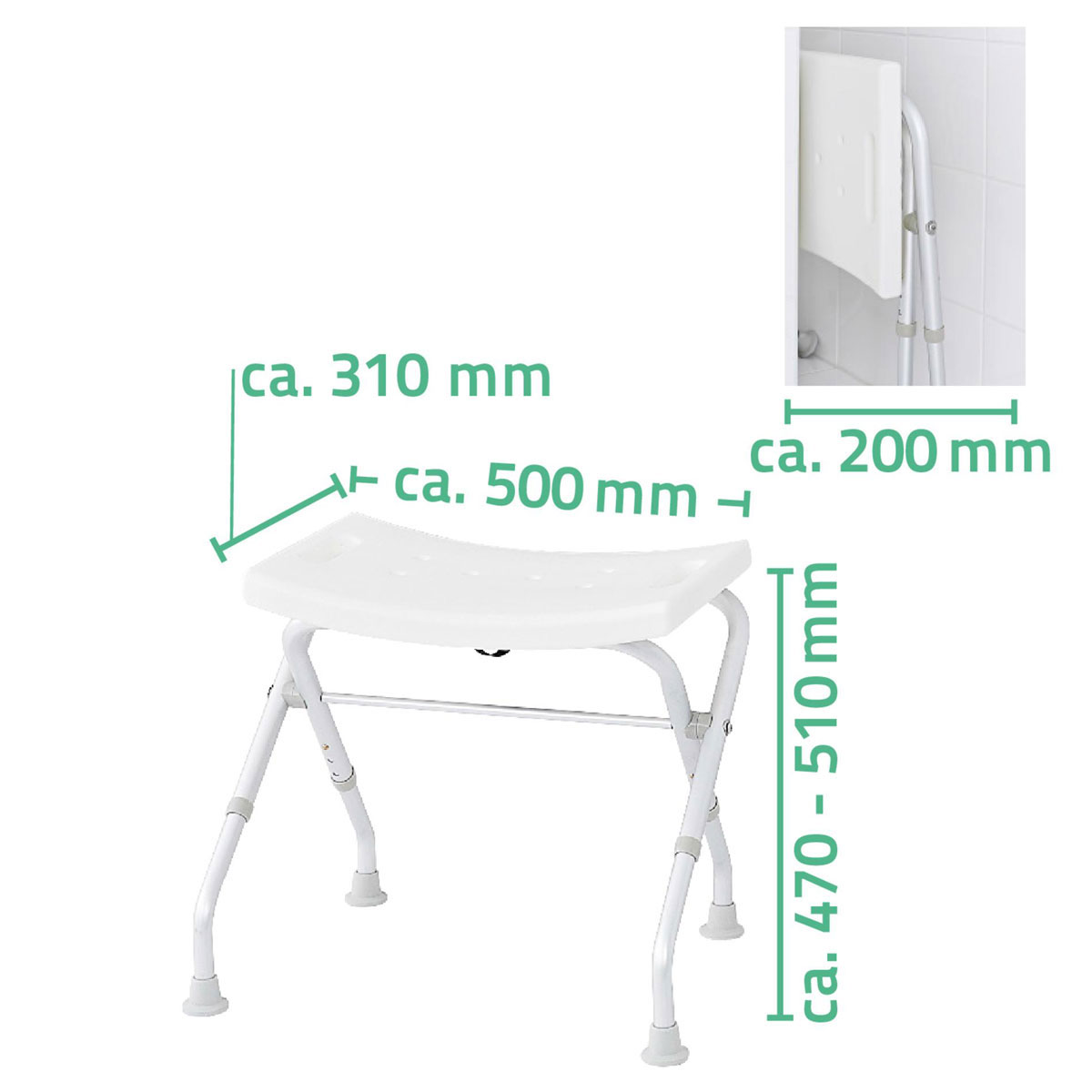 Ridder  Bad-Hocker klappbar höhenverstellbar Bild 7