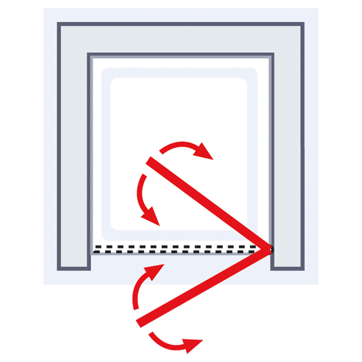 Schulte Drehtür pendelbar in Nische Toura 100 x 200 cm chrom Anschlag rechts Bild 6
