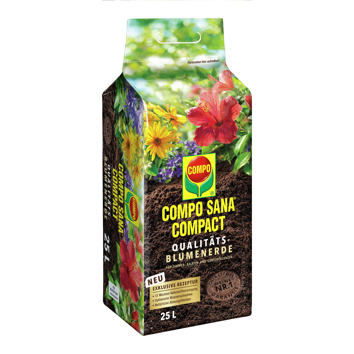 Compo SANA COMPACT Qualitäts-Blumenerde 25 L Bild 1
