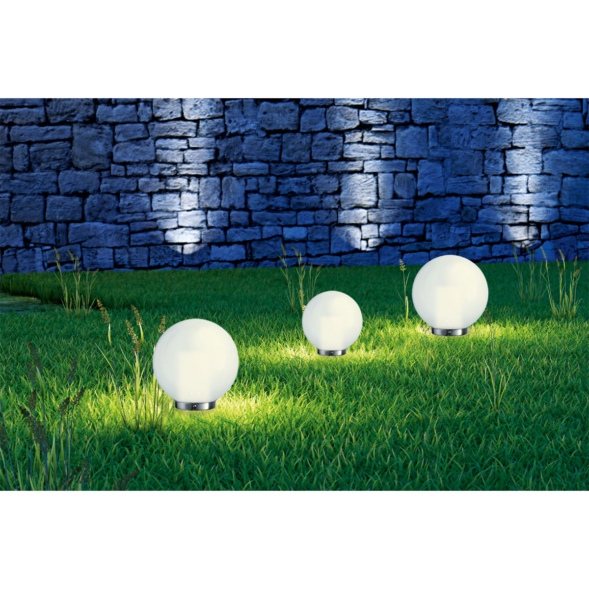 Flector Garten Solar-Kugelleuchte Durchmesser 30 cm weiß Bild 3