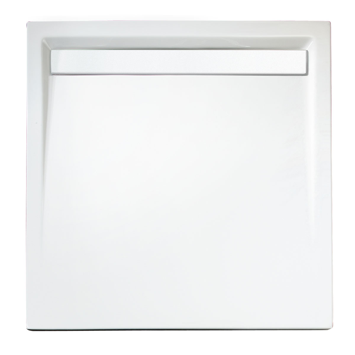 Schulte Duschwanne Quadrat extra flach Rinne 1000 x 1000 mm Alpinweiß