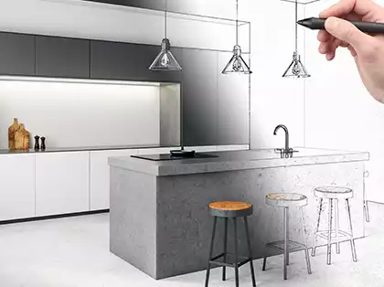 Skizze Küchenplanung