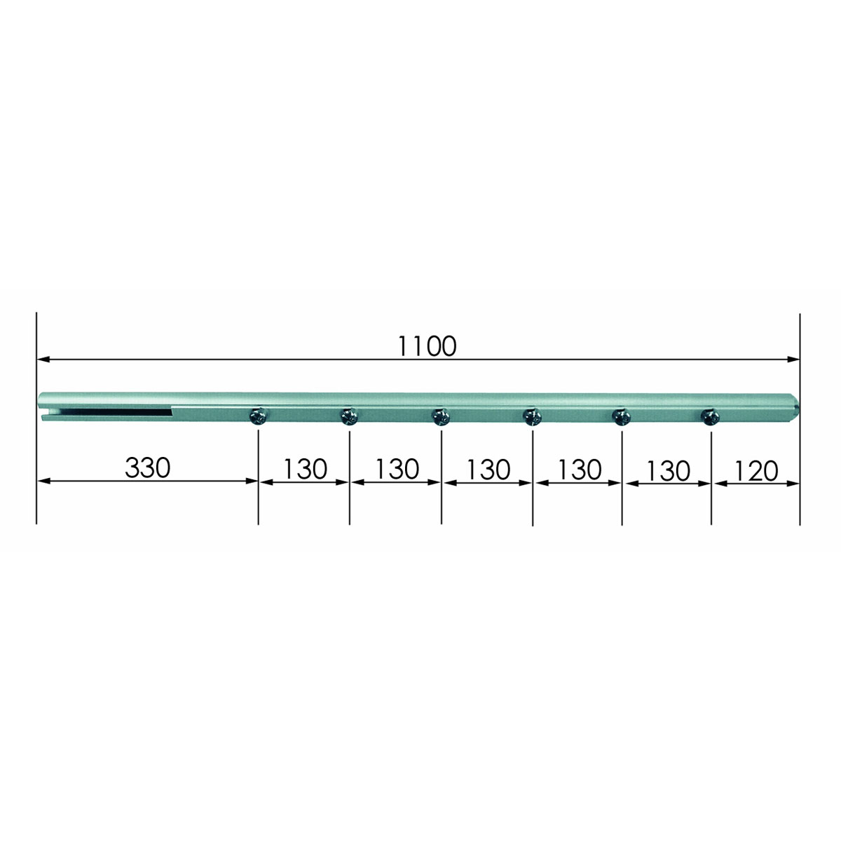 TREBA B1 Geländerstab Aluminium