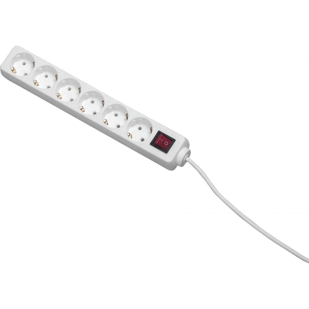 Basic Steckdosenleiste 6-fach weiß