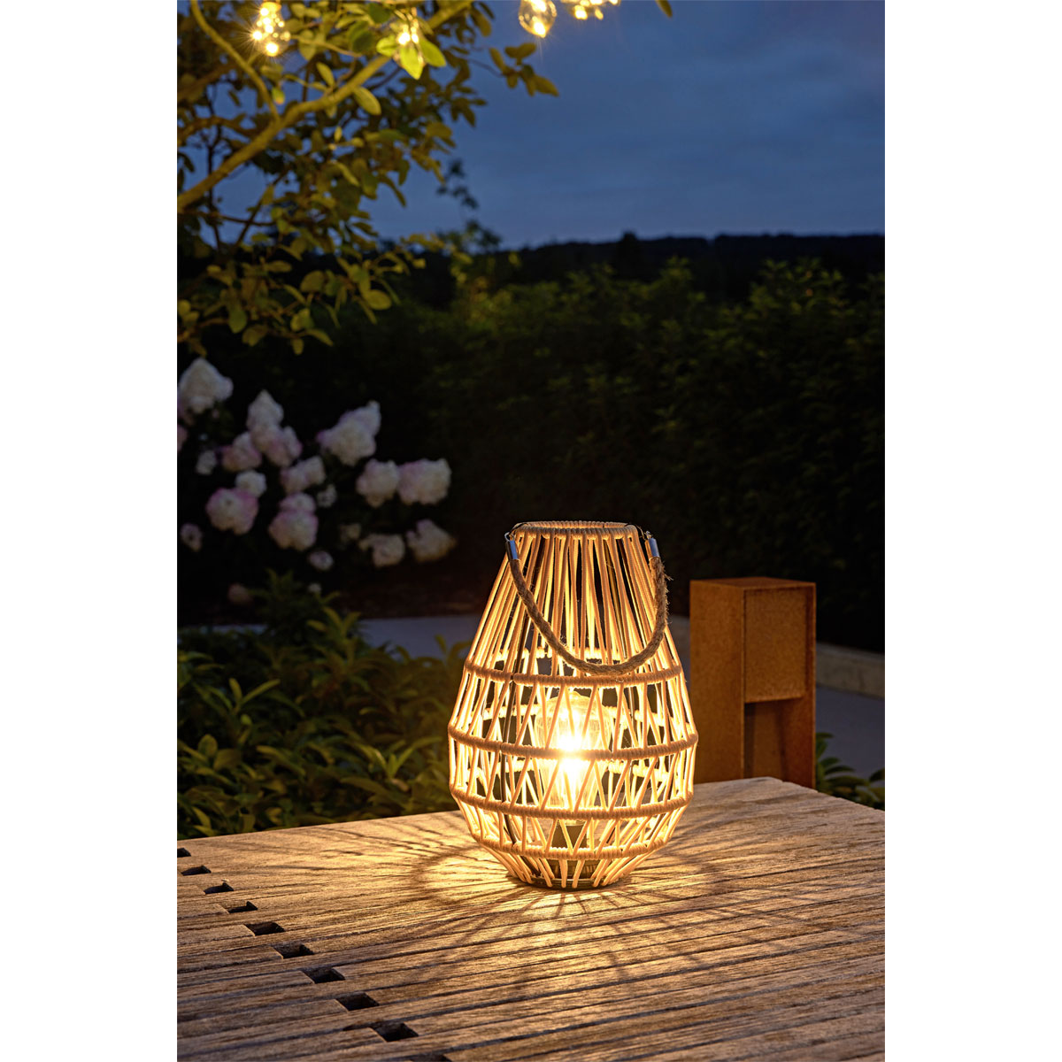 Flector Solar-Laterne Sumeria inkl Leuchtmittel naturfarben Jute Bild 3