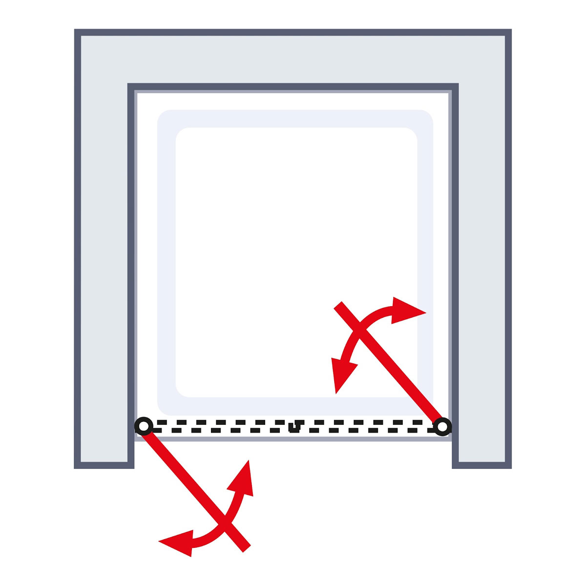 Schulte Pendeltür in Nische Garant 2.0 alu-natur 800 x 2000 mm Bild 3