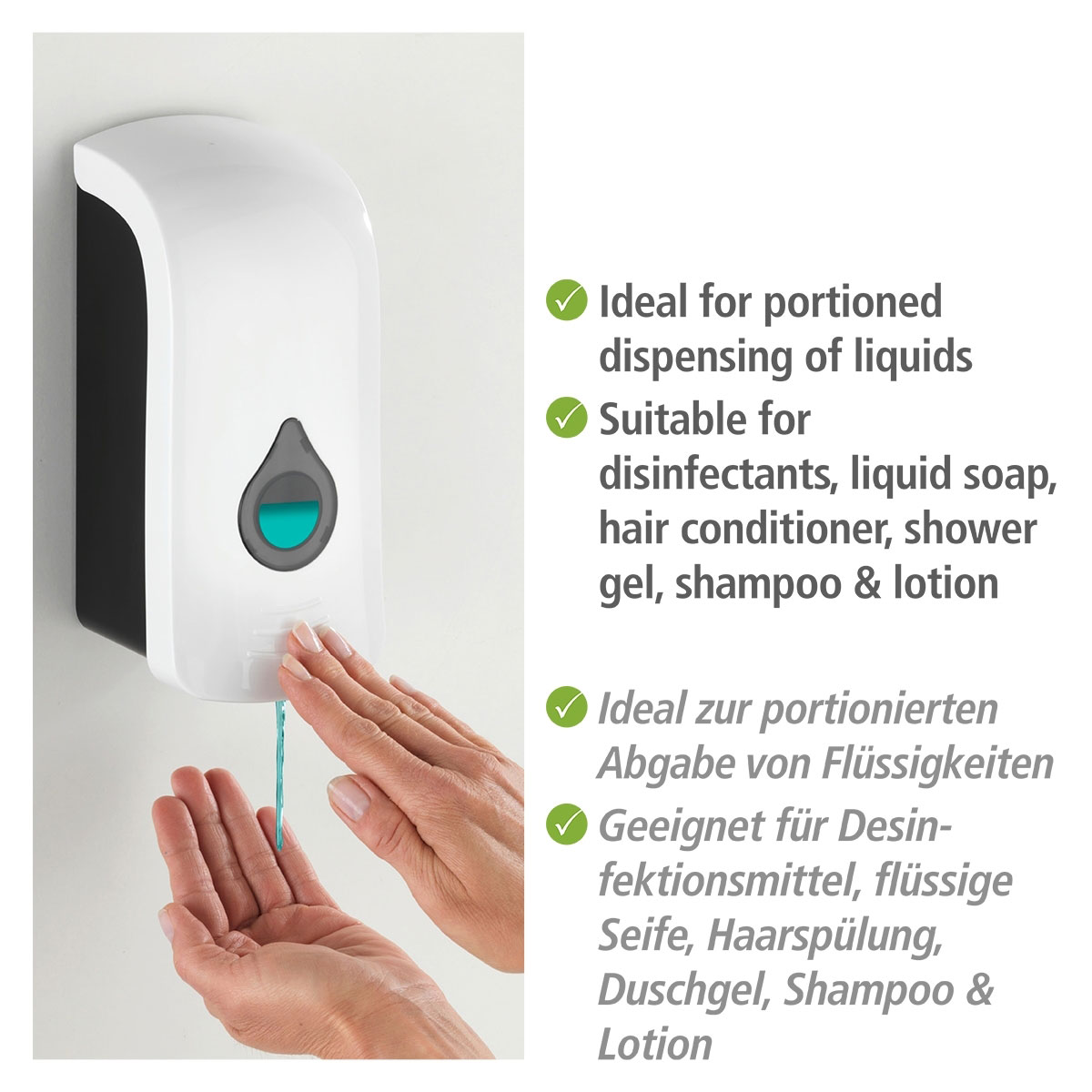 Wenko  Desinfektionsmittel-Spender Ranera L Weiß Seifenspender und Desinfektionsspender Füllmenge 740 ml Bild 4