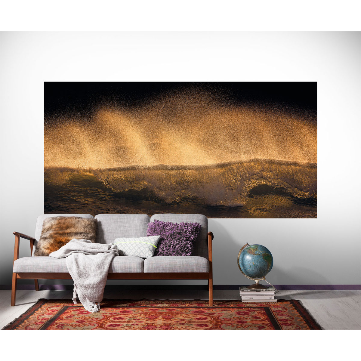 Komar  Vlies Fototapete Golden Wave 200x100 cm