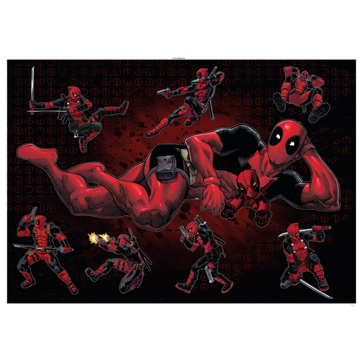 Komar  Wandtattoo Deadpool Posing 100x70 cm Bild 2