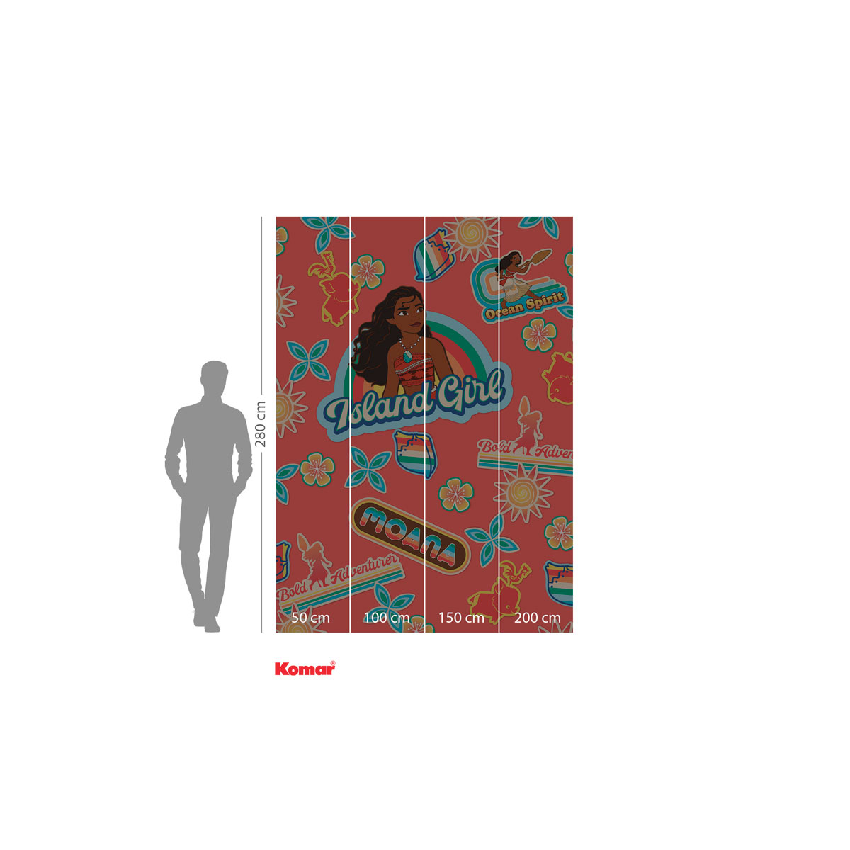 Komar  Vlies Fototapete Moana Island Girl 200x280 cm Bild 3