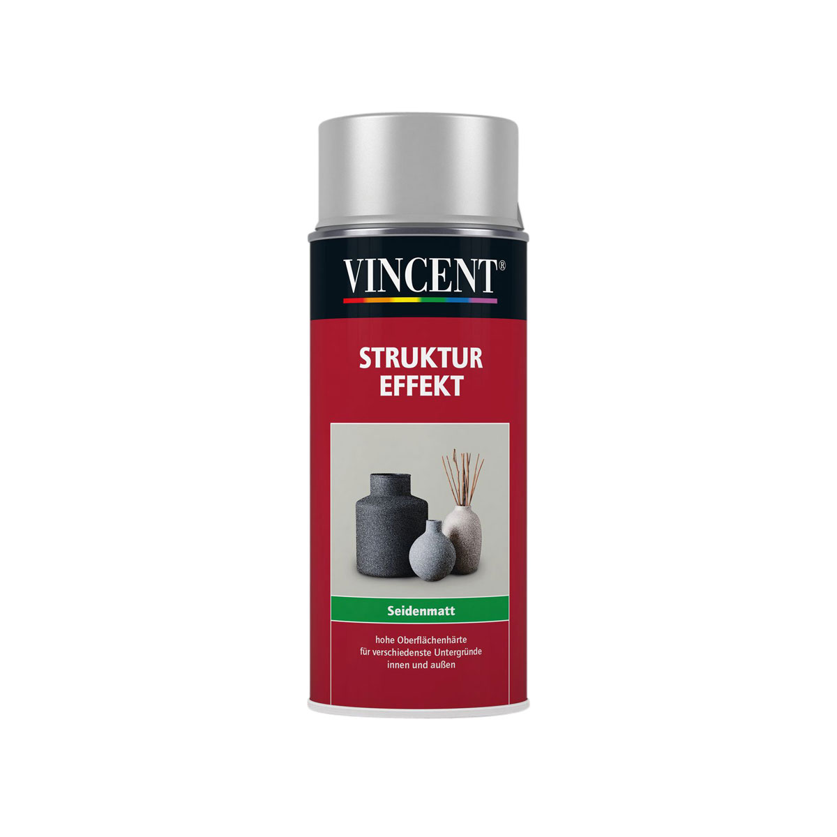 Vincent Struktur Effekt seidenmatt silber 400 ml