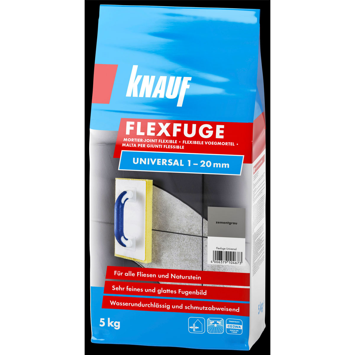 Flexfuge zementgrau 5 kg