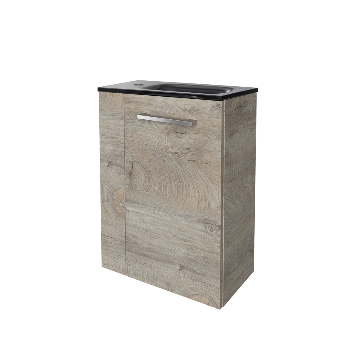 Fackelmann  Gäste-WC Waschtischunterschrank rechts SBC 440 x 600 x 243 mm NatureOak Bild 5