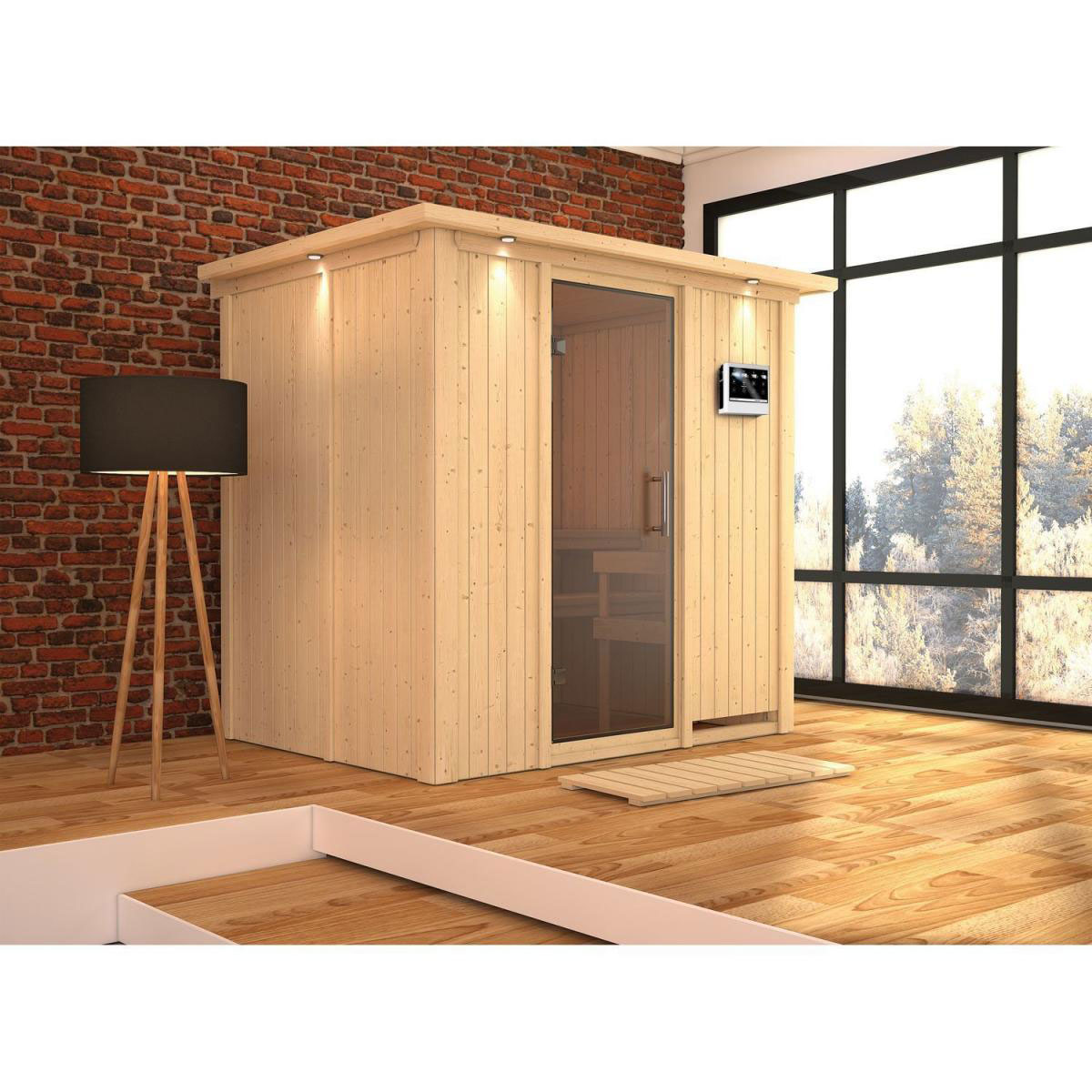 Karibu Bodin Fronteinstieg ohne Ofen kein Kranz Klarglastür Bild 5