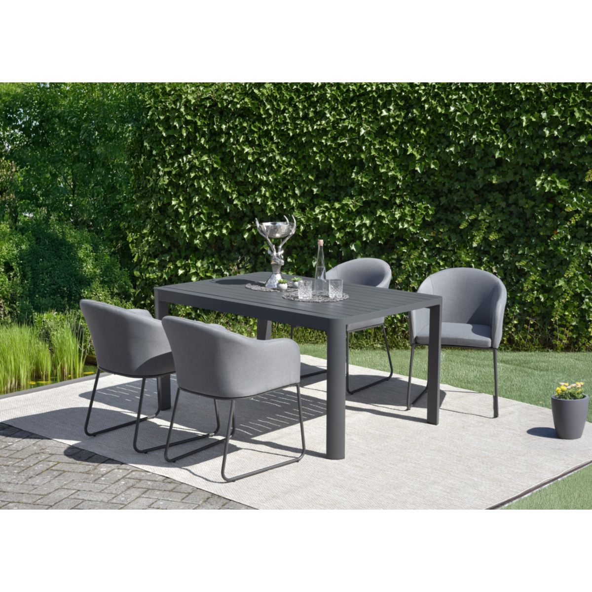 Garden Pleasure Ausziehtisch AMIRA Aluminium, schwarz Bild 5